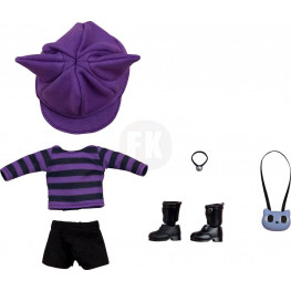 Original Character Parts for Nendoroid Doll figúrkas Outfit Set: Cat-Themed Outfit (Purple)